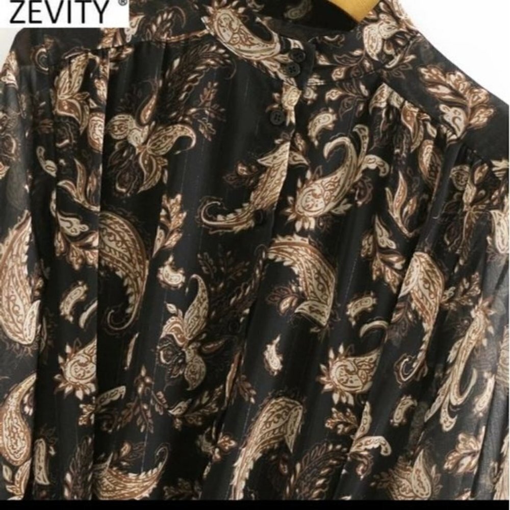 VINTAGE FLORAL PATTERN DRESS - Picture 6 of 9